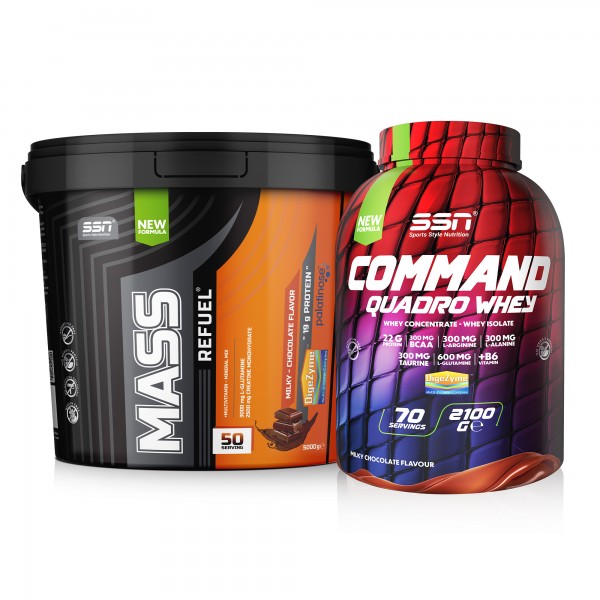 SSN Bulk Power Mass Gainer 5000G Çikolata + SSN Command 2100G