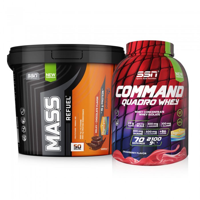 SSN Bulk Power Mass Gainer 5000G Çikolata + SSN Command 2100G