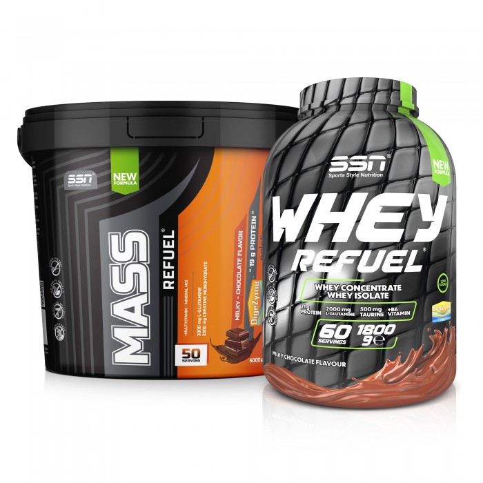 SSN Sports Style Nutrition Hacim Kilo Kombinasyonu 3 (Mass 5 Kg + Whey Refuel)