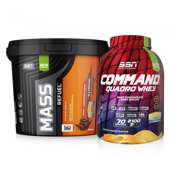 SSN Bulk Power Mass Gainer 5000G Çikolata + SSN Command 2100G