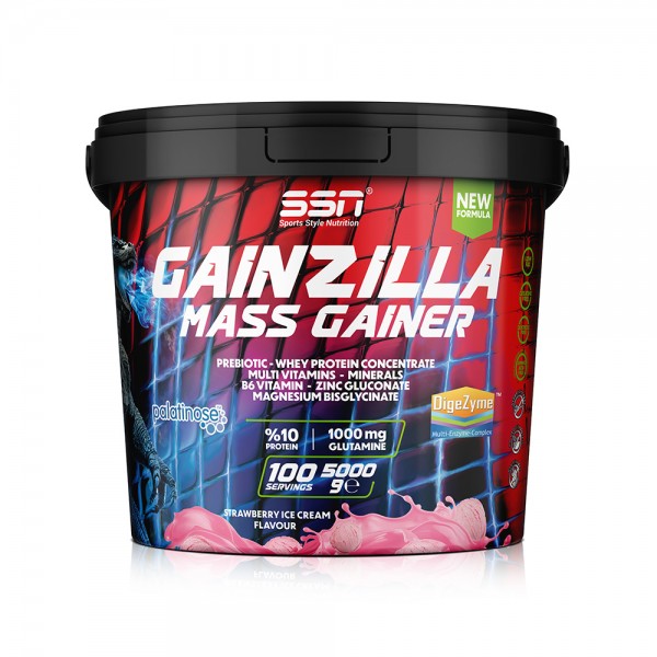 SSN Sports Style Nutrition Gainzilla Mass Gainer 5000 g (Çilekli Dondurma)  SSN Sports Style Nutrition Gainzilla Mass Gainer 5000 g (Çilekli Dondurma)