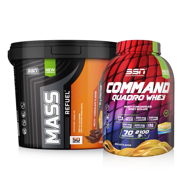 SSN SSN Bulk Power ( Mass Gainer 5000G Çikolata + SSN Command 2100 G Bisküvi)