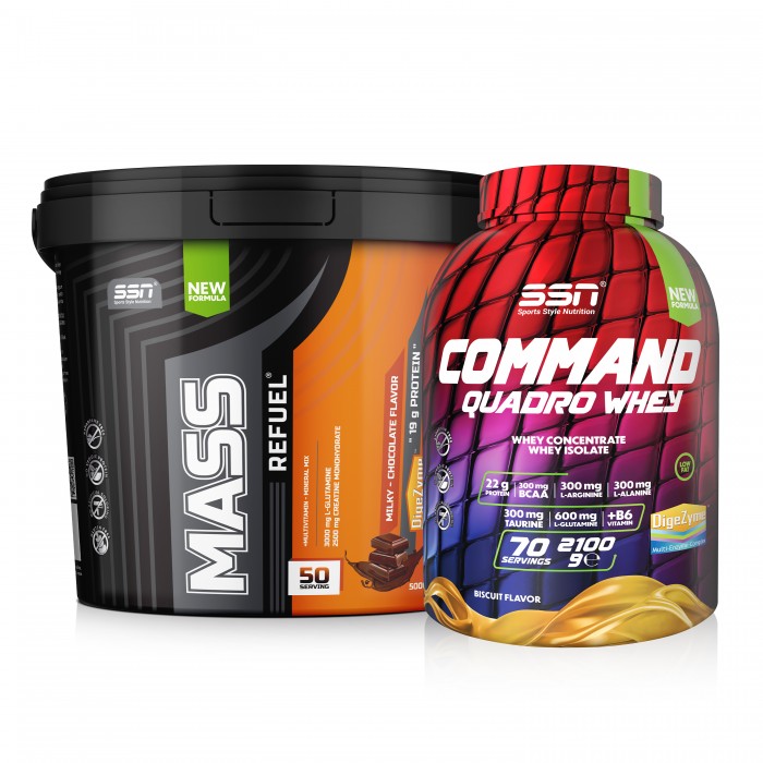 SSN SSN Bulk Power ( Mass Gainer 5000G Çikolata + SSN Command 2100 G Bisküvi)