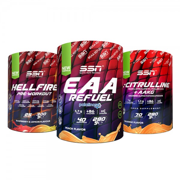 SSN Antrenman Performans Paketi ( EAA + HellFire Pre-Workout + Citrulline )