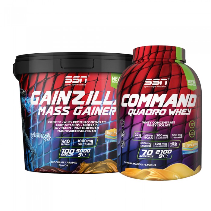 SSN SSN Bulk Power ( Gainzilla Mass 5000G Çikolata Karamel + SSN Command 2100 G Muz Mango)