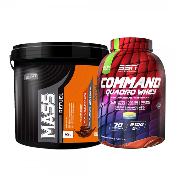SSN Bulk Power Mass Gainer 5000G Çikolata + SSN Command 2100G