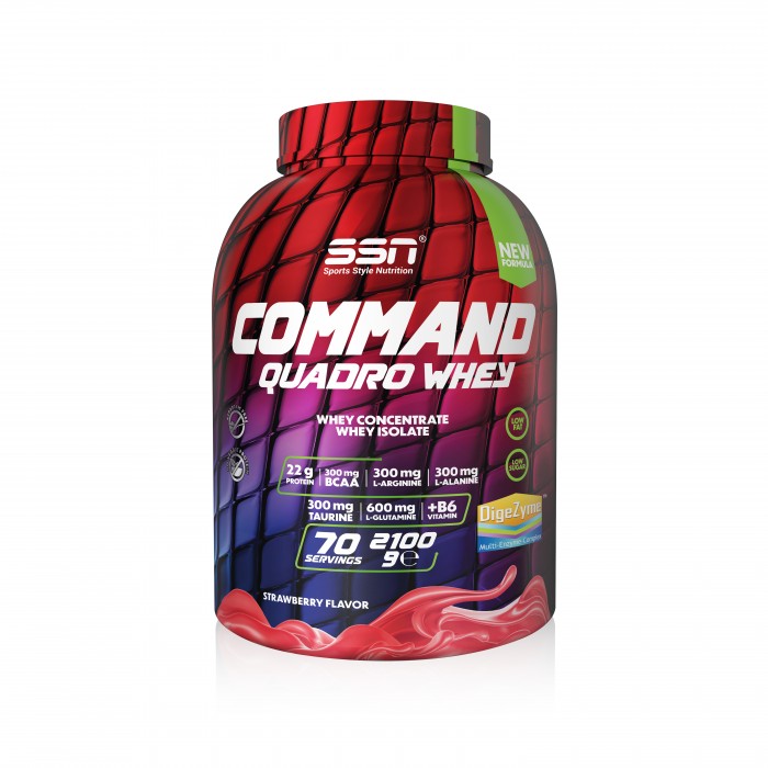 SSN Sports Style Nutrition Command Quadro Whey 2100Gr (Çilek) Protein Tozu