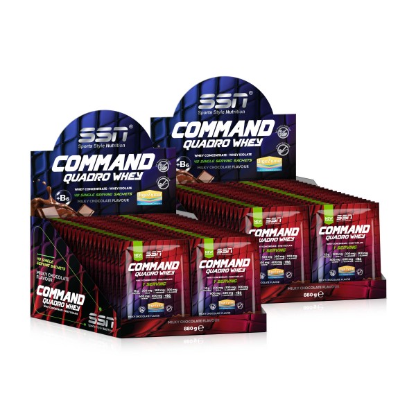 SSN Sports Style Nutrition Command Quadro Whey 1760 Gr 80 Şase Çikolata (40 x 2 Box) Kombinasyon