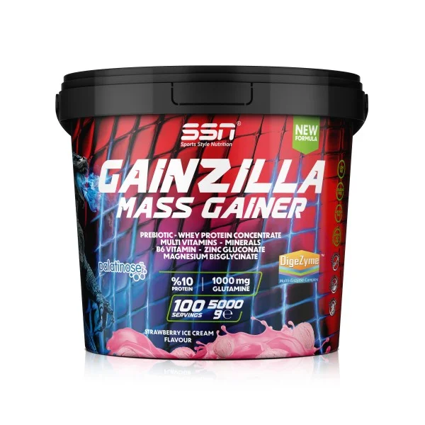 SSN Sports Style Nutrition Gainzilla Mass Gainer 5000 g (Çilekli Dondurma) 