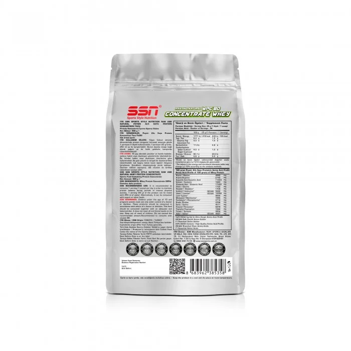 SSN Sports Style Nutrition Raw and Natural WPC 80 Protein Tozu 900 gram