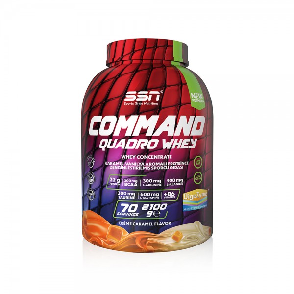 SSN Sports Style Nutrition Command Quadro Whey 2100Gr (Creme Caramel) Protein Tozu
