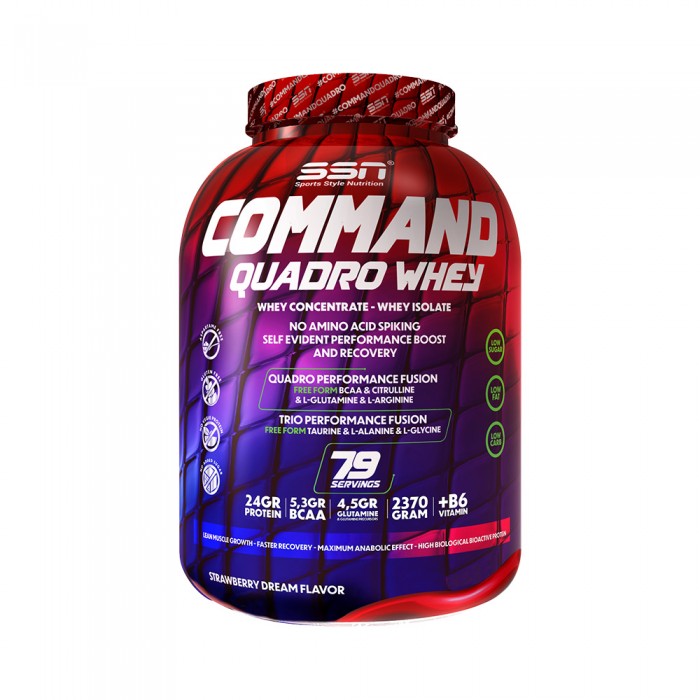 SSN Sports Style Nutrition Command Quadro Whey 2370 Gr (Çilek) Protein Tozu