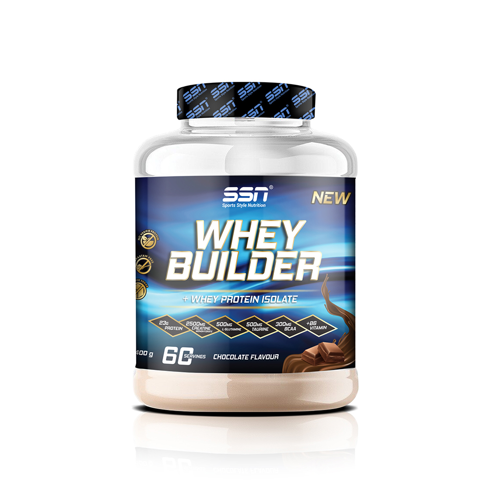 SSN Sports Whey Builder 2400 Gr (Çikolata) Protein Tozu — 2400g 60 servis