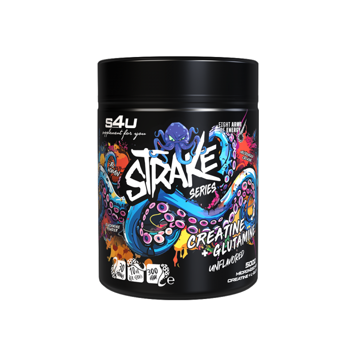 S4U Strake Series %100 Mikronize Creatine + Glutamine 300 Gram S4U Strake Series %100 Mikronize Creatine + Glutamine 300 Gram